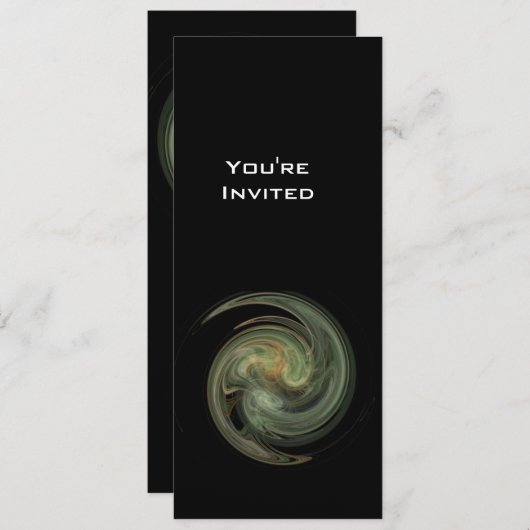 LICHT VORTEX hellgelb, grau, schwarz Einladung (Vorne/Hinten)