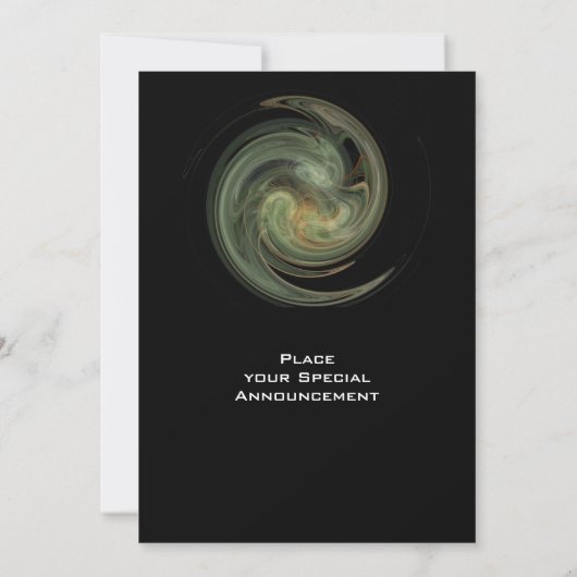 LICHT VORTEX hellgelb, grau, schwarz Einladung (Rückseite)