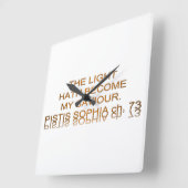 Licht wird mein Retter Quadratische Wanduhr (Winkel)