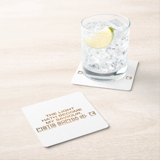 Licht wird mein Retter Rechteckiger Pappuntersetzer (Vor Ort)