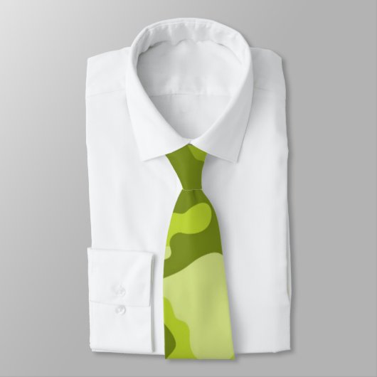 Licht, Zitronengrüne Camouflage, Camouflage Krawatte (Gebunden)