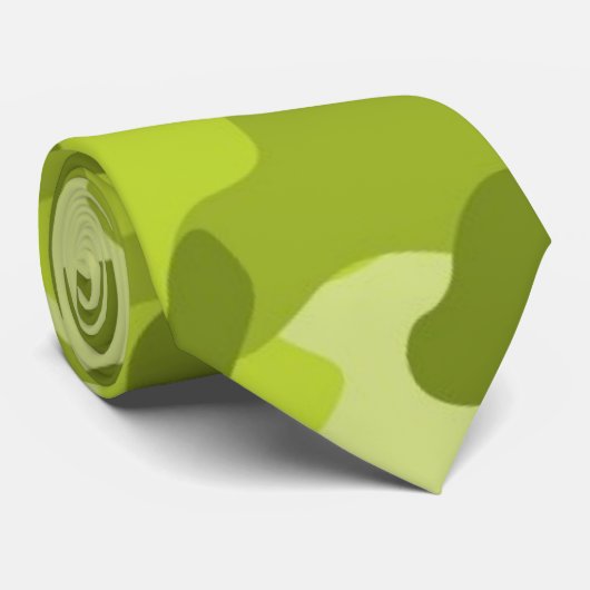 Licht, Zitronengrüne Camouflage, Camouflage Krawatte (Gerollt)