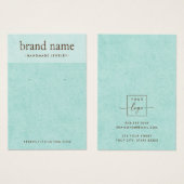 Lichtaqua blaue Ohrring-Grafikkarte (Vorne & Hinten)