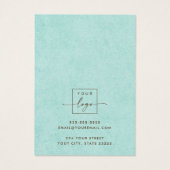 Lichtaqua blaue Ohrring-Grafikkarte (Rückseite)