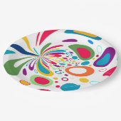 Lichtattraktiver Circle Modern Point Pappteller (Schrägansicht)