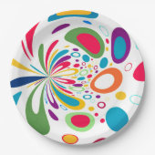 Lichtattraktiver Circle Modern Point Pappteller (Vorderseite)