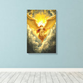 Lichtaufführung - Majestic Angelic Artwork Leinwanddruck (Insitu (Holzboden))