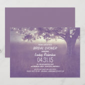 Lichtbaum rustikale Brautdusche Einladung (Vorne/Hinten)