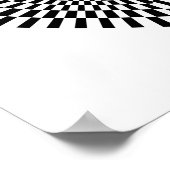 Lichtbildliche Illusion des Schwarzen und Weißen S Poster (Ecke)