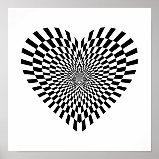 Lichtbildliche Illusion des Schwarzen und Weißen S Poster (Vorne)