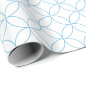 Lichtblau auf weißen Überlappungskreisen Geschenkpapier (Rolleneckpunkt)