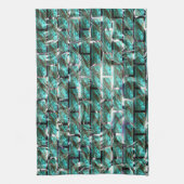 Lichtblau, Blasen in Gitter oder Ziegelwand Geschirrtuch (Vertikal)