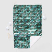 Lichtblau, Blasen in Gitter oder Ziegelwand Golfhandtuch (Insitu)