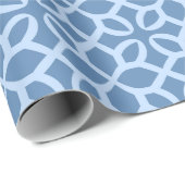 Lichtblau-geometrisches Muster Geschenkpapier (Rolleneckpunkt)