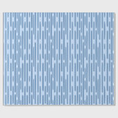 Lichtblau gestreiftes Muster Geschenkpapier (Flach)