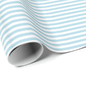Lichtblau gestreiftes Muster Geschenkpapier (Rolleneckpunkt)