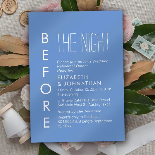 Lichtblau minimale Nacht vor der Einladung