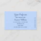 Lichtblau mit herrlichem Herz- und Logo-Niedliche Visitenkarte (Rückseite)