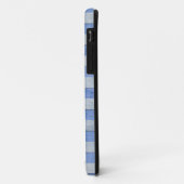 Lichtblau und grau Wasserfarben Streifen Muster Case-Mate iPhone Hülle (Hinten/Links)
