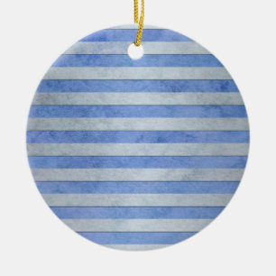 Lichtblau und grau Wasserfarben Streifen Muster Keramikornament