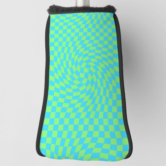 Lichtblau und grün gepolstertes Karton-Muster Golf Headcover (Rotieren 90)