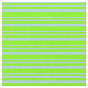 Lichtblau und Muster der Linien Chartreuse Stoff