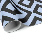 Lichtblau und schwarz geschenkpapier (Rolleneckpunkt)