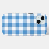 Lichtblau und weiß Gingham Muster Case-Mate iPhone Hülle (Rückseite (Horizontal))