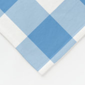 Lichtblau und weiß Gingham Muster Fleecedecke (Ecke)