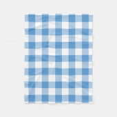 Lichtblau und weiß Gingham Muster Fleecedecke (Vorderseite)