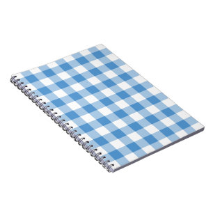 Lichtblau und weiß Gingham Muster Notizblock
