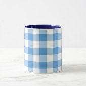 Lichtblau und weiß Gingham Muster Tasse (Zentrum)
