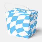 Lichtblau und weiß kariertes Prüfbrett-Muster Geschenkschachtel (Rückseite)
