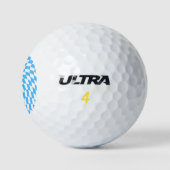 Lichtblau und weiß kariertes Prüfbrett-Muster Golfball (Logo)