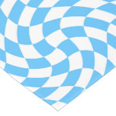 Lichtblau und weiß kariertes Prüfbrett-Muster Kurzer Tischläufer (Ecke)