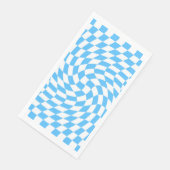Lichtblau und weiß kariertes Prüfbrett-Muster Serviette (Ecke)