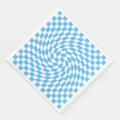 Lichtblau und weiß kariertes Prüfbrett-Muster Serviette (Ecke)