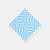 Lichtblau und weiß kariertes Prüfbrett-Muster Serviette (Ecke)