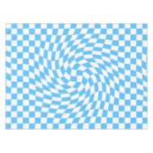 Lichtblau und weiß kariertes Prüfbrett-Muster Tischdecke (Vorderseite (Horizontal))