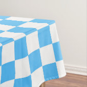 Lichtblau und weiß kariertes Prüfbrett-Muster Tischdecke (Beispiel)