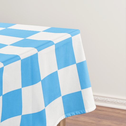 Lichtblau und weiß kariertes Prüfbrett-Muster Tischdecke (Beispiel)