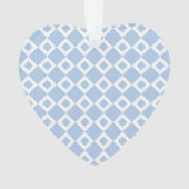Lichtblau und weißes Diamantmuster Ornament (Vorderseite)