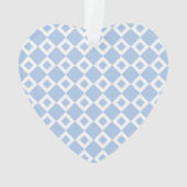 Lichtblau und weißes Diamantmuster Ornament (Rückseite)