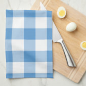 Lichtblau und weißes Gingham-Muster Handtuch (Viertel Falte)