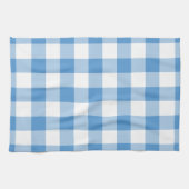 Lichtblau und weißes Gingham-Muster Handtuch (Horizontal)