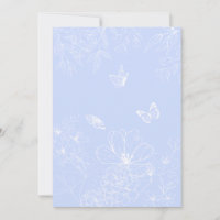 Lichtblaue Blumenmuster, floral, Minimalistisch