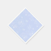 Lichtblaue Blumenmuster, floral, Minimalistisch Serviette (Ecke)