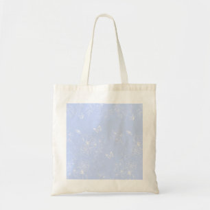 Lichtblaue Blumenmuster, floral, Minimalistisch Tragetasche
