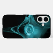 LICHTBLAUE FRAKTAL ROSE Case-Mate iPhone HÜLLE (Rückseite (Horizontal))