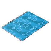 Lichtblaue geometrische Quadrate Notizblock (Linke Seite)
